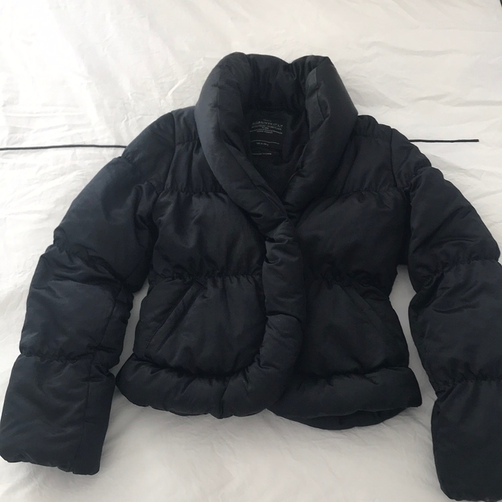 All Saints Italian Satin Down Filled Puffer Jacket